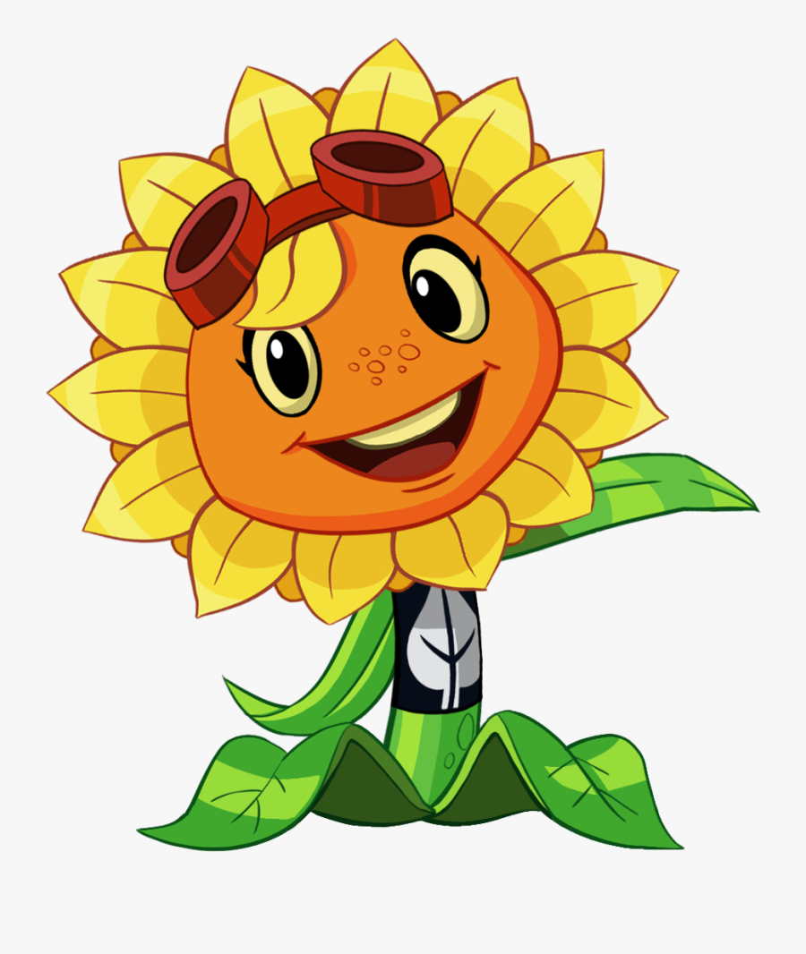 Zombies On Twitter - Plants Vs Zombies Heroes Sunflower, Transparent Clipart