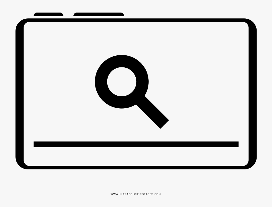Tab Browser Coloring Page - Circle, Transparent Clipart
