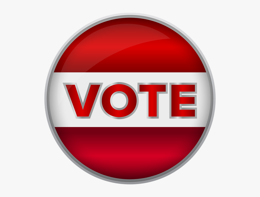 Vote Red Badge Png Clip Art Image - Circle, Transparent Clipart