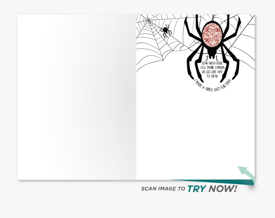 Wicked Spider Halloween Card - Illustration, Transparent Clipart
