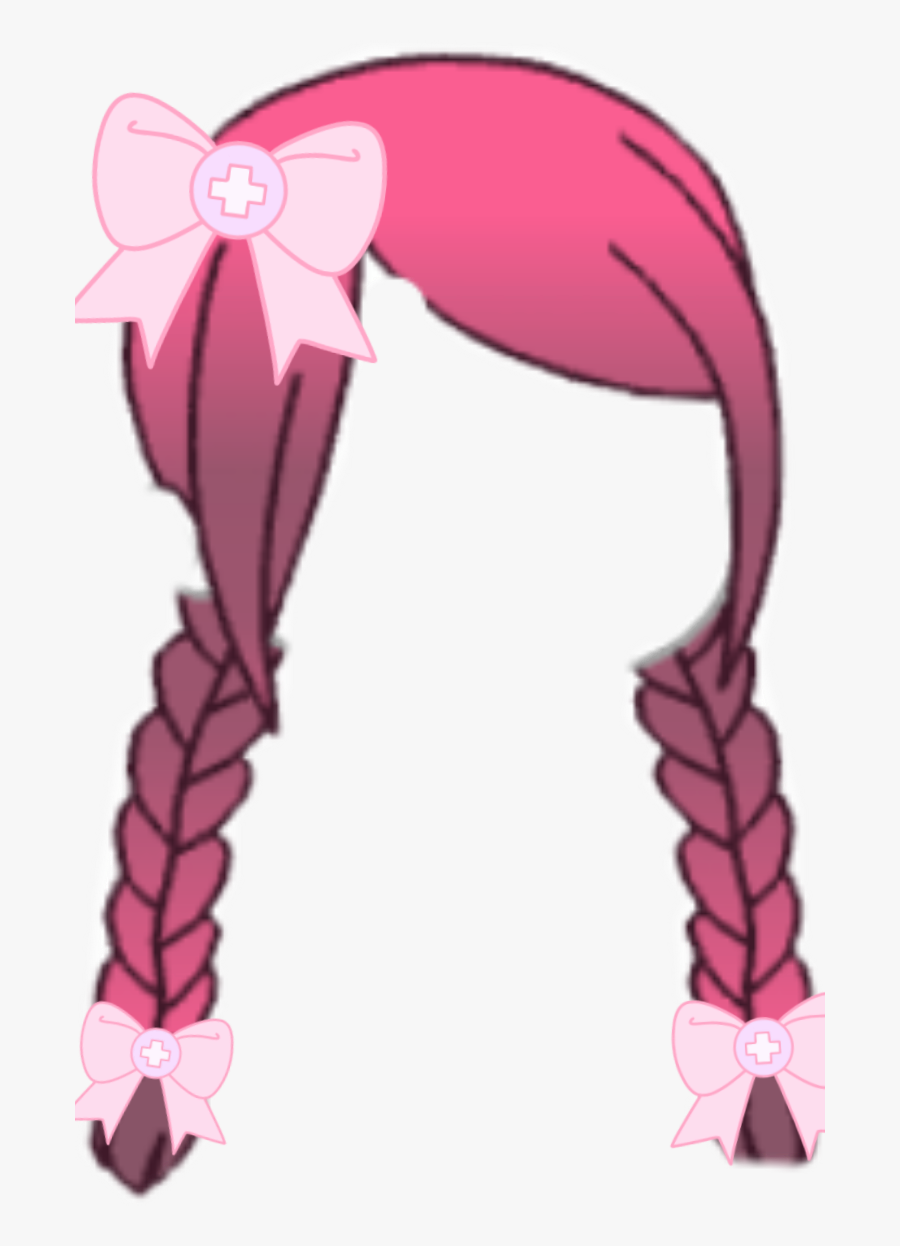 #braid #braids #pink #grey #fade #farm #girl #girls, Transparent Clipart