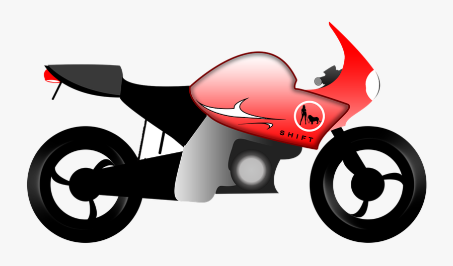 Cartoon Sports Bike Png, Transparent Clipart