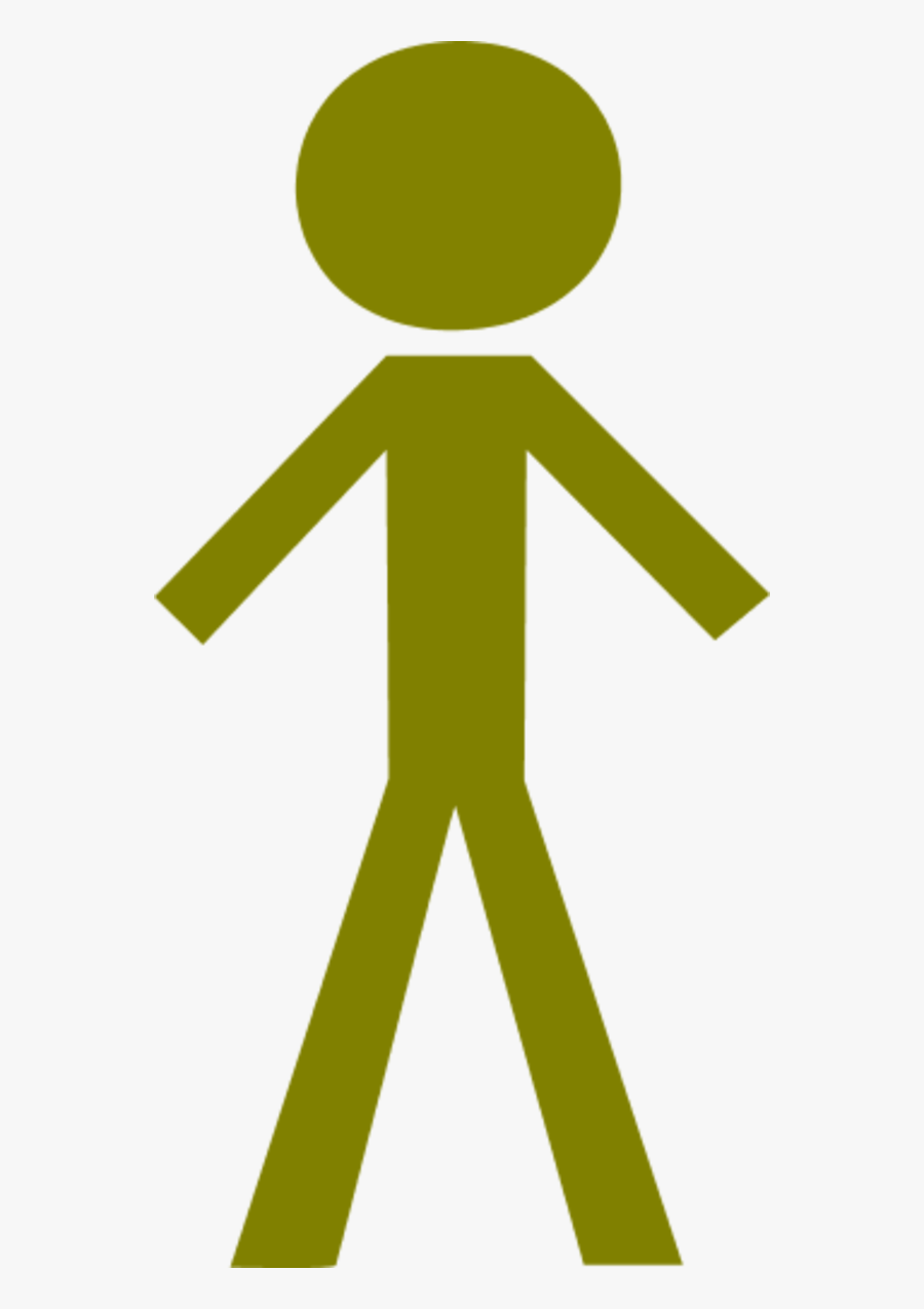 Stick Figure Male - Red Stick Figure Clip Art, Transparent Clipart