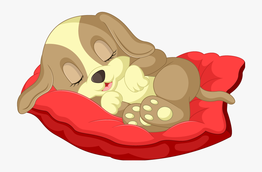 Drowsy Dogs - Cute Sleeping Dogs Cartoon, Transparent Clipart