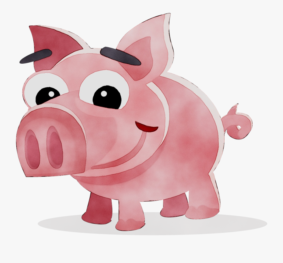 Vector Graphics Clip Art Domestic Pig Ham Bacon - Happy Thanksgiving Pig, Transparent Clipart