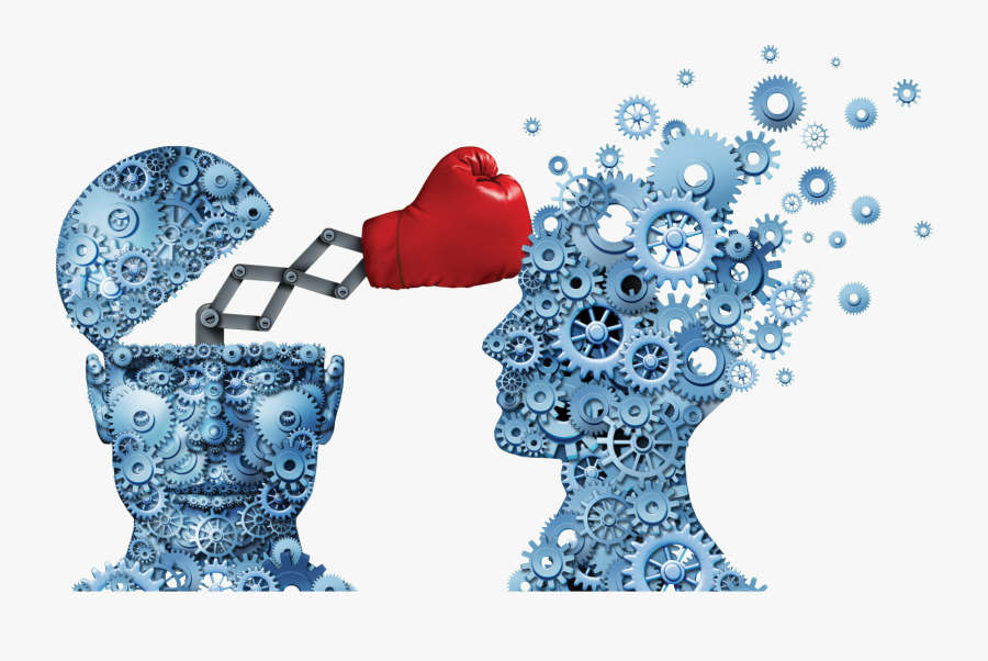 Punching Brain, Transparent Clipart