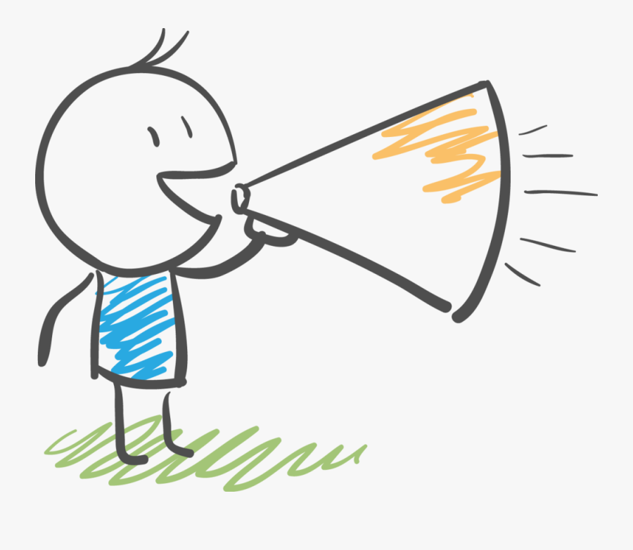 Cheer Man - Voice Of The People Cartoon, Transparent Clipart