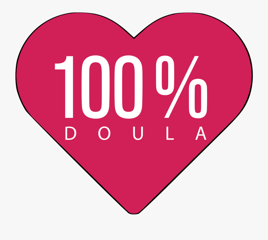 100% Doula Business Training - Heart, Transparent Clipart