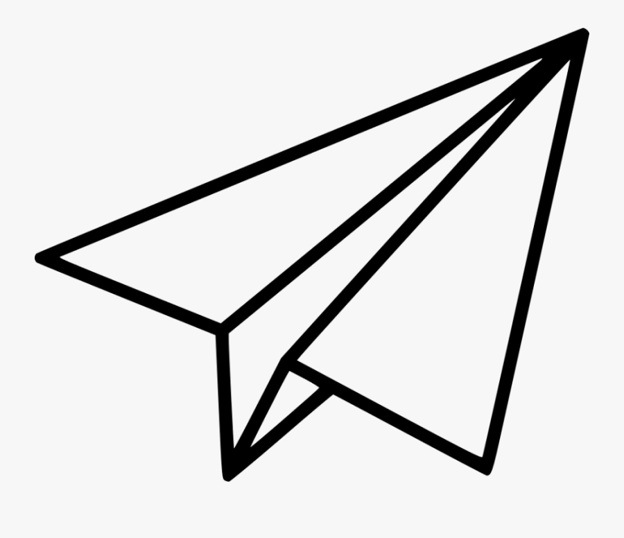 Black Shape Paper Plane Png - Paper Airplane Transparent Background, Transparent Clipart