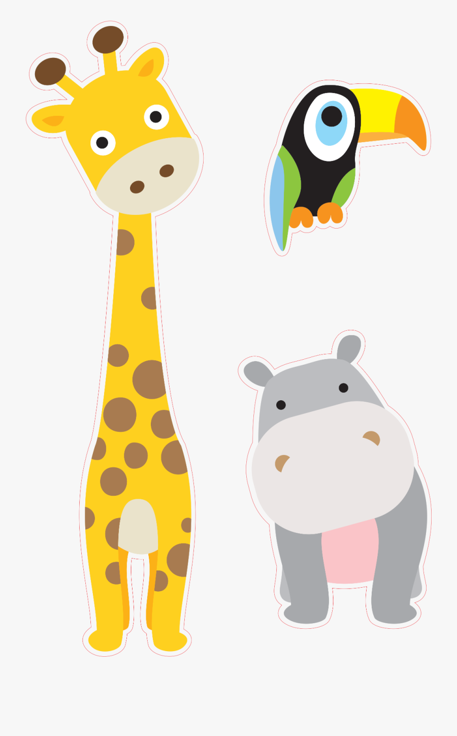 Gift Matching Zoo Animals Personalised Height Growth - Cartoon, Transparent Clipart