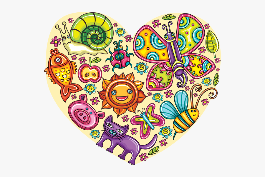 Heart Art Images - Theme Flora And Fauna, Transparent Clipart