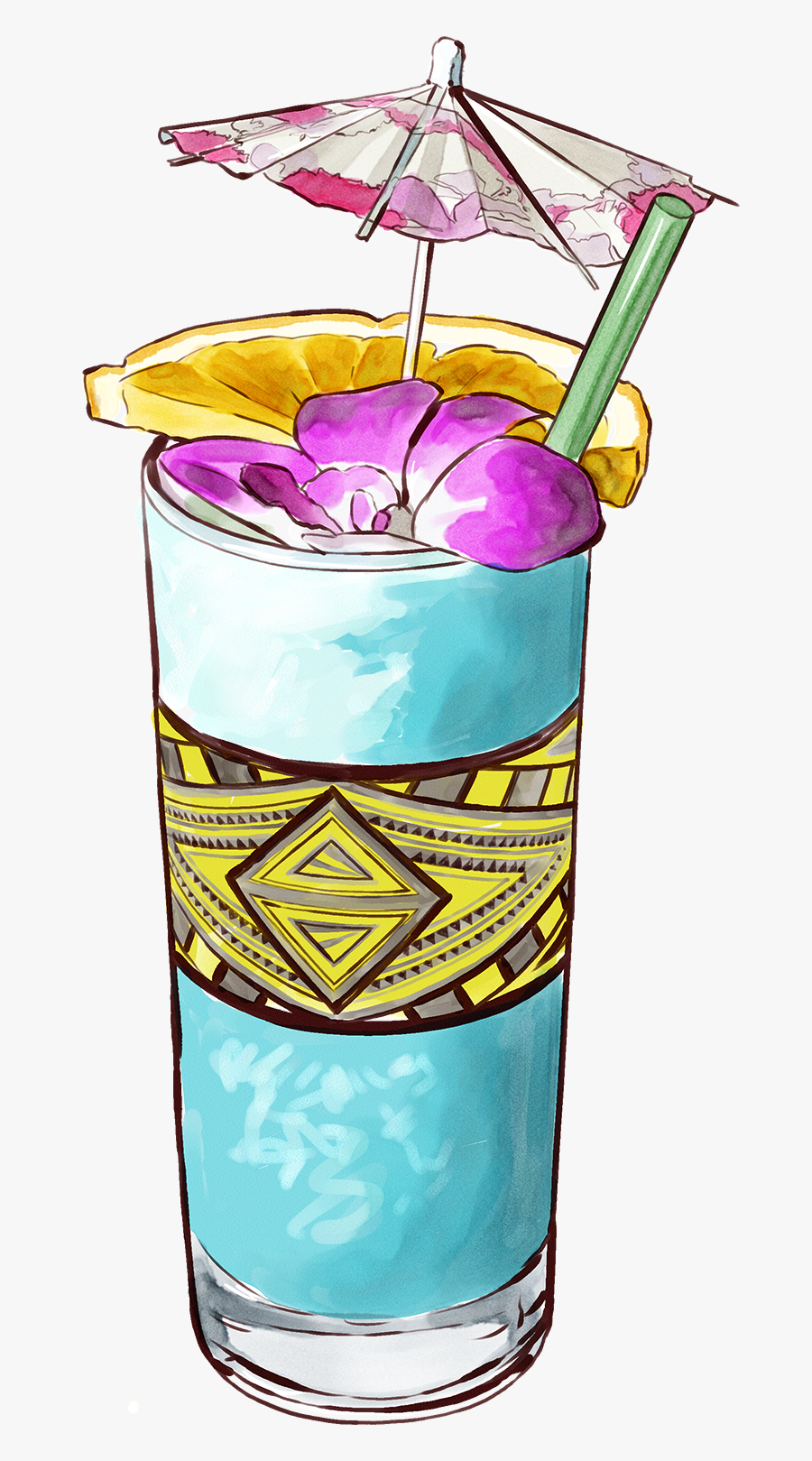 Blue Hawaii, Transparent Clipart