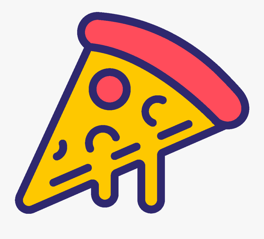 Pizza - Traffic Sign, Transparent Clipart