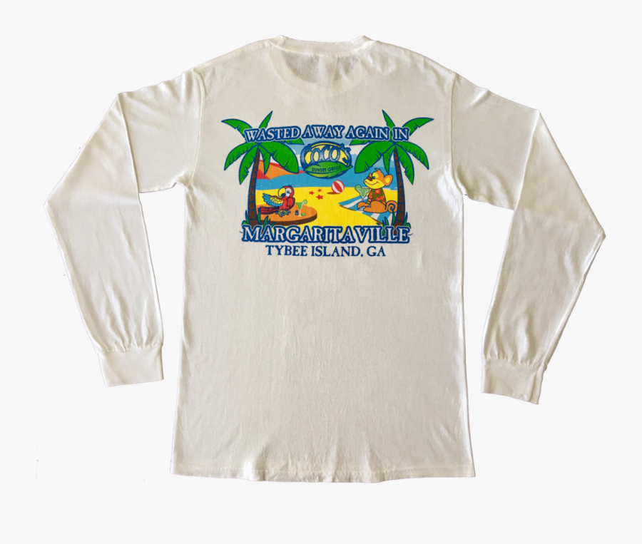 Margaritaville Tshirt Ls White Back, Transparent Clipart