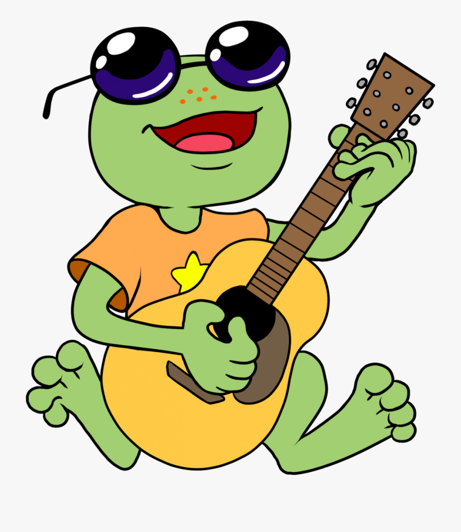 Frog Sitting - Cartoon, Transparent Clipart