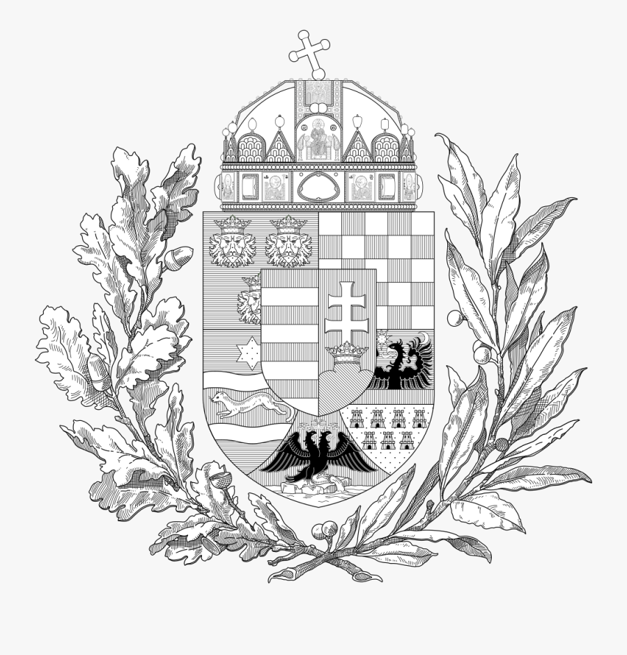 Crest And Olive Branches, Transparent Clipart
