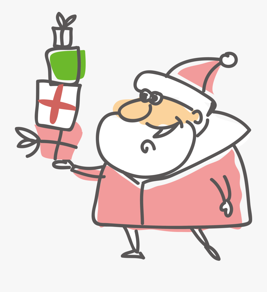 Image Free Download Cards Drawing Cartoon - Santa Claus, Transparent Clipart