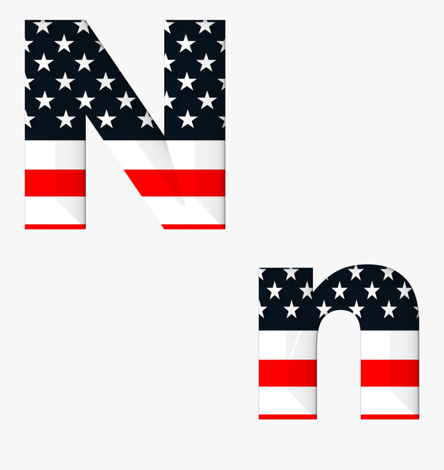 American Flag Letter N Transparent, Transparent Clipart