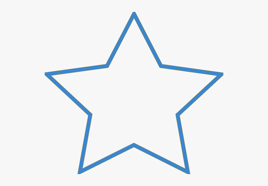 Blue Star Outline Png, Transparent Clipart