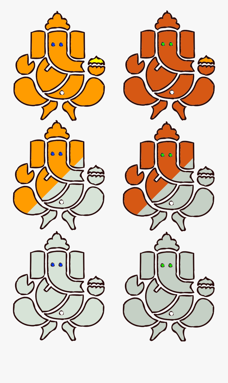 Computer Ganesh, Transparent Clipart