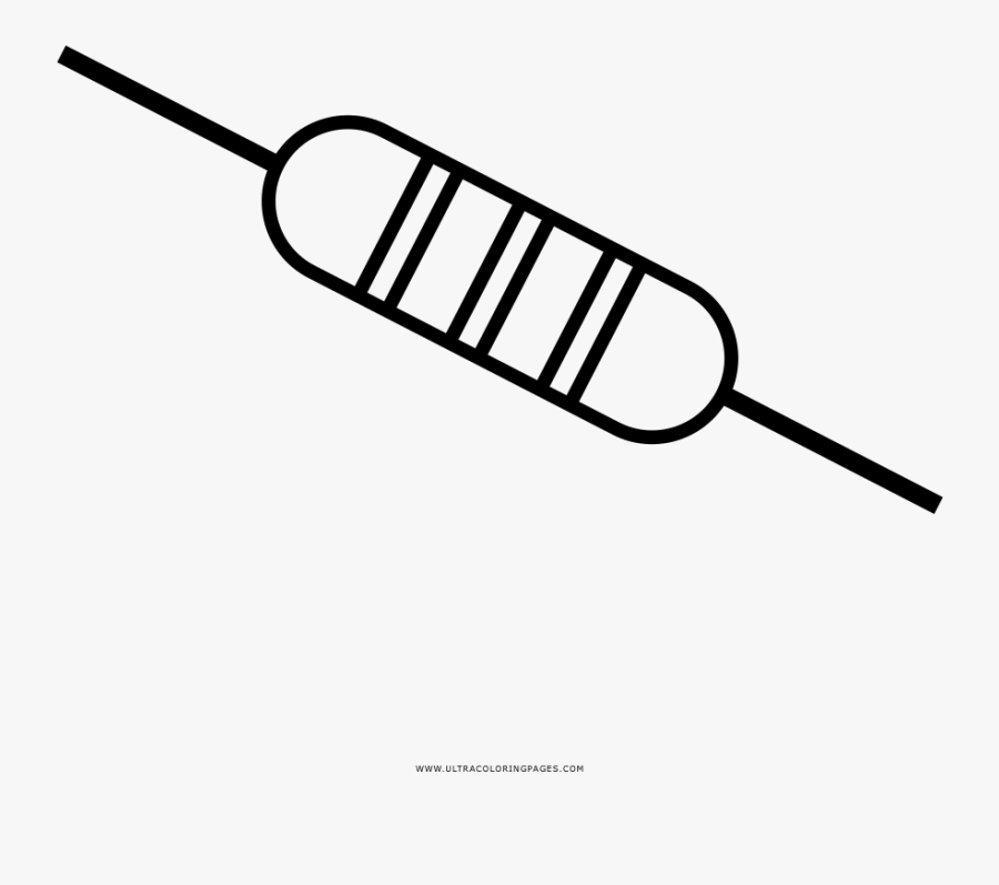 Resistor Coloring Page, Transparent Clipart
