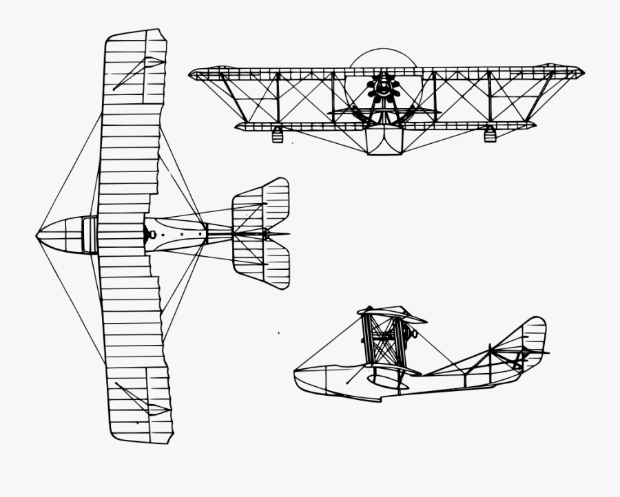 Grigorovich M-5 Aircraft - Old Plane Blueprint, Transparent Clipart