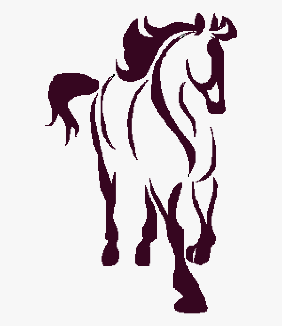 Outline Horse Silhouette, Transparent Clipart