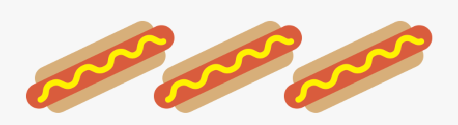 Hot Dog Line Break - Fast Food, Transparent Clipart
