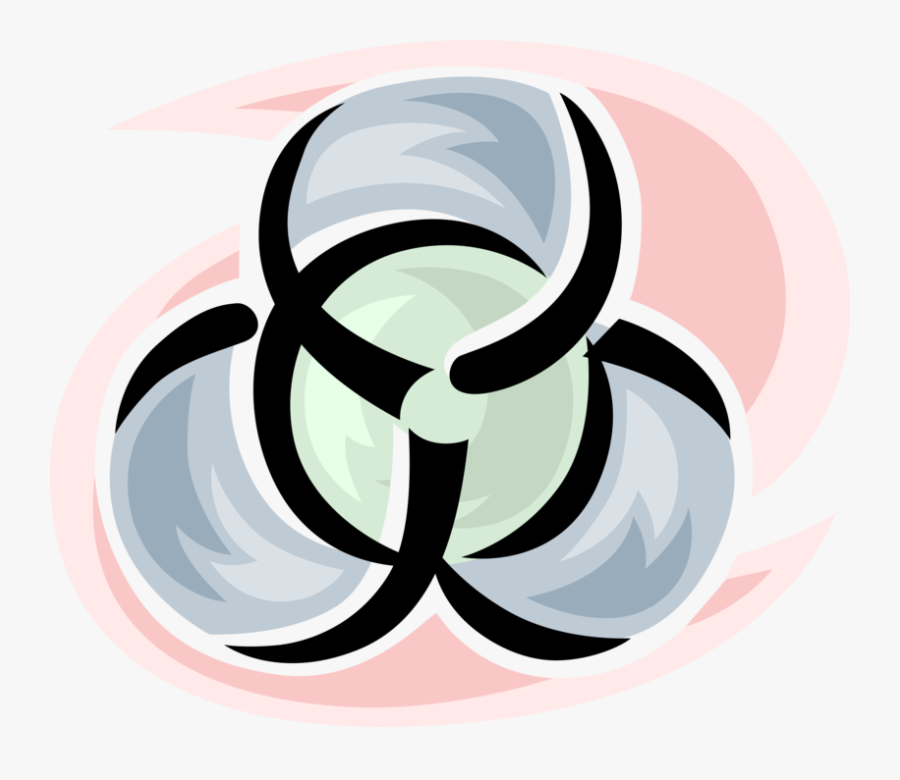 Vector Illustration Of Biohazard Hazardous Toxic Waste - Human Warning Labels, Transparent Clipart