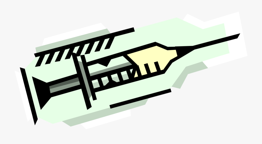 Vector Illustration Of Medical Vaccination Hypodermic - Drugs Gambling And Alcohol, Transparent Clipart