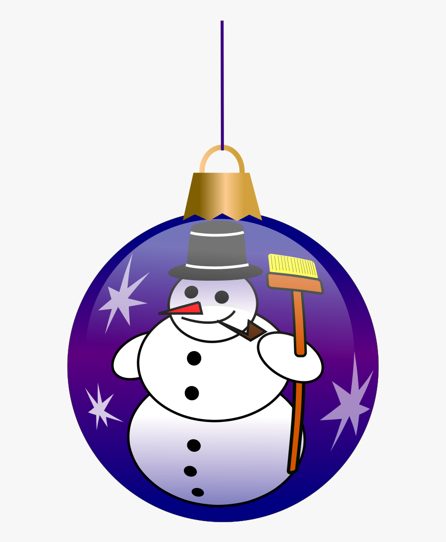 File - Christmas Ball2 - Svg - Violet Christmas Ornaments - Christmas Art Snowman In Ornament, Transparent Clipart