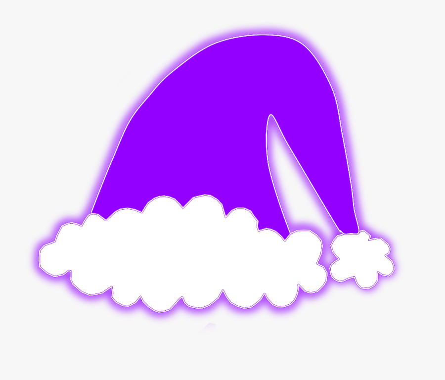 #santa #santahat #santaclaus #hat #christmas #purple - Pink Santa Hat Transparent, Transparent Clipart