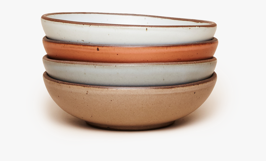 A Stack Of East Fork Everyday Bowls In A Variety Of - Bowl, Transparent Clipart