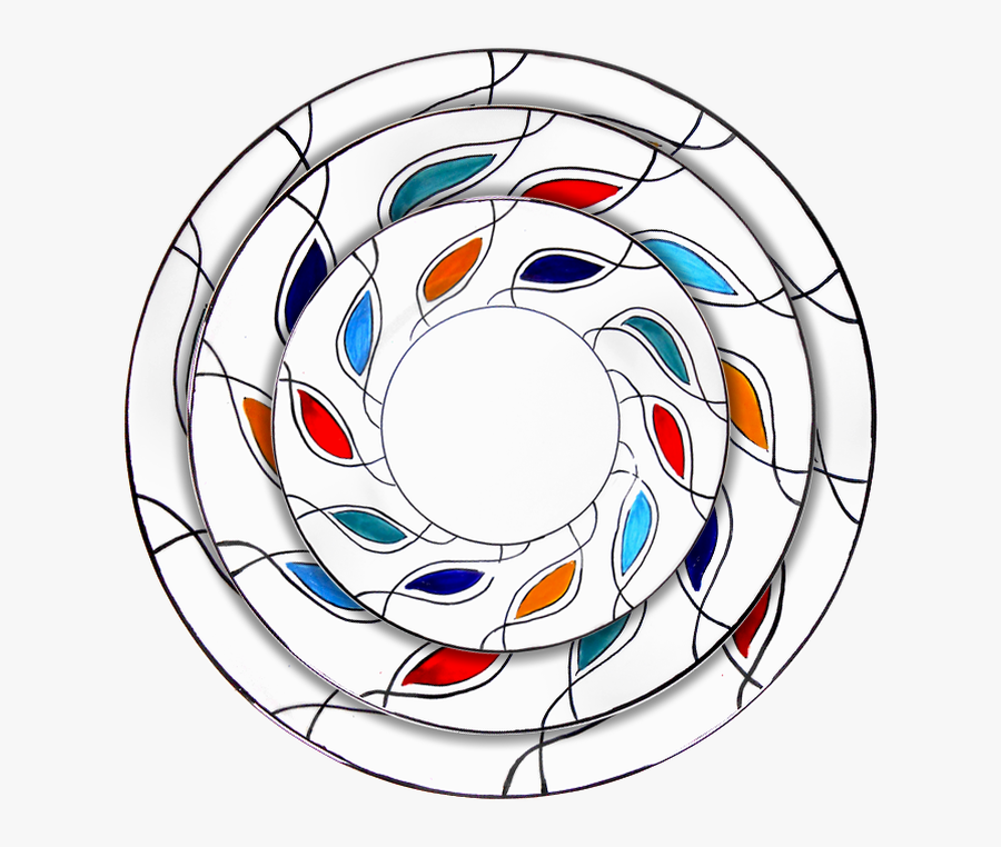 Table Set Arlecchino White - Circle, Transparent Clipart