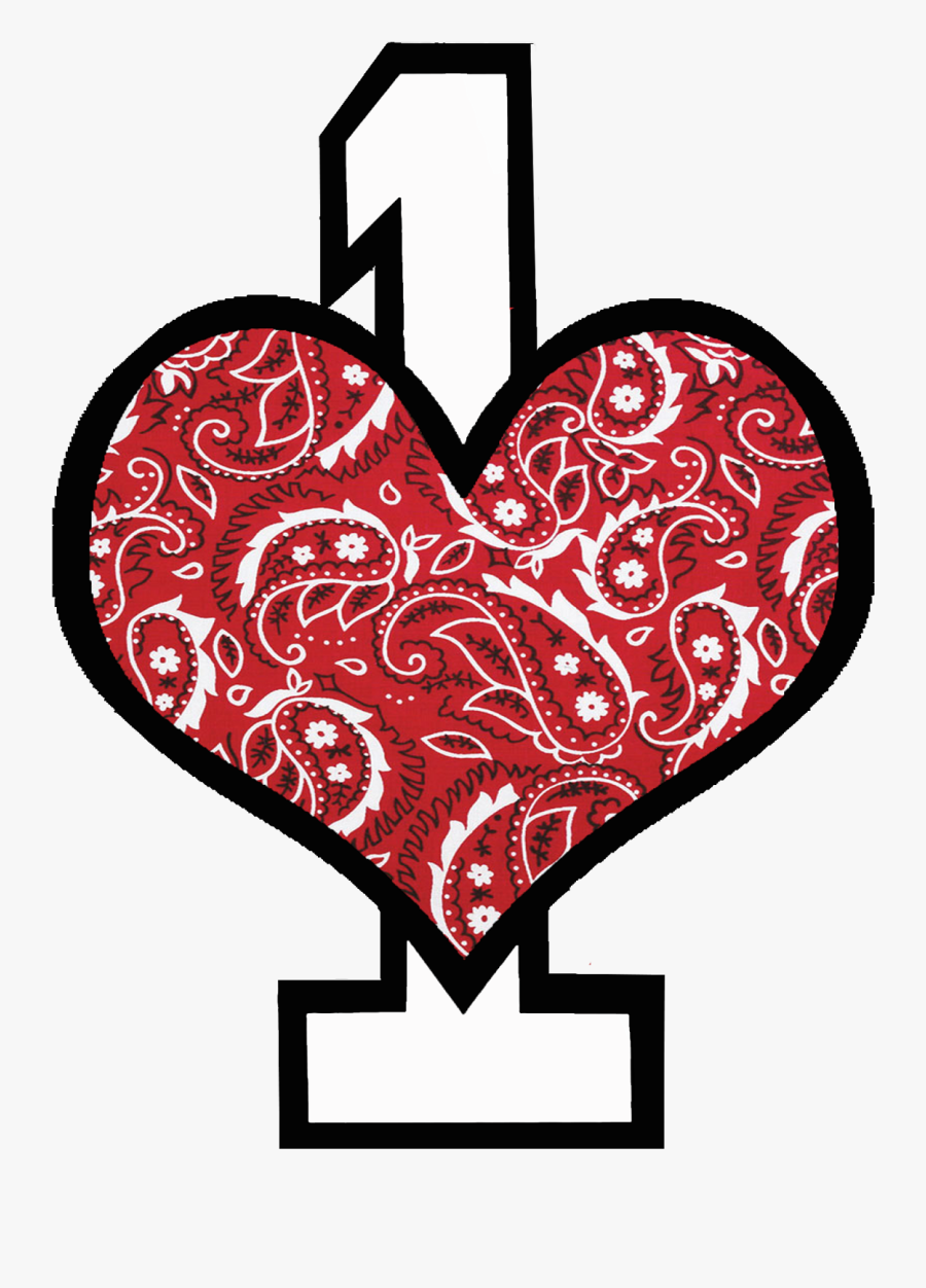 Bandana Pattern Png - Heart With Bandana Pattern, Transparent Clipart