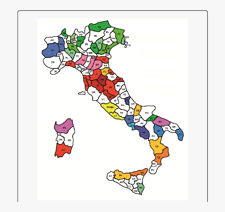 Geographical Distribution Of The 59 Italian Centres - Illustration, Transparent Clipart
