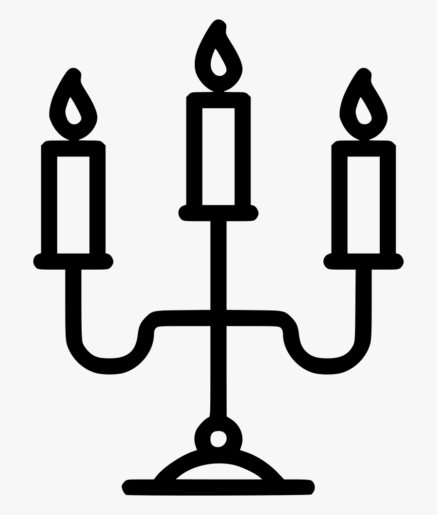 Candle Light Candelabra Christmas - Icon, Transparent Clipart