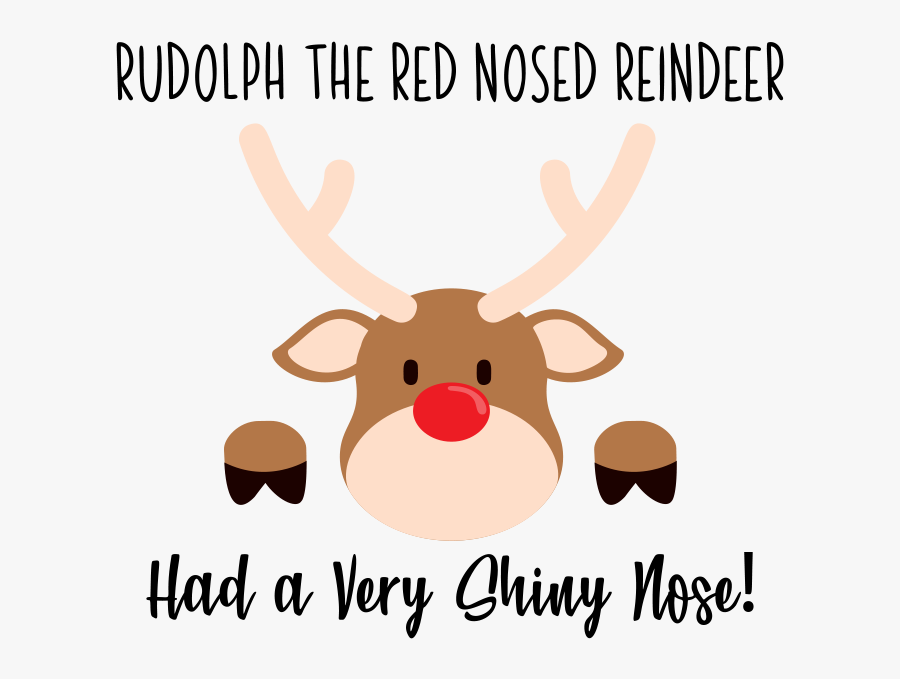Rudolph The Red Nose Reindeer Graphic, Transparent Clipart