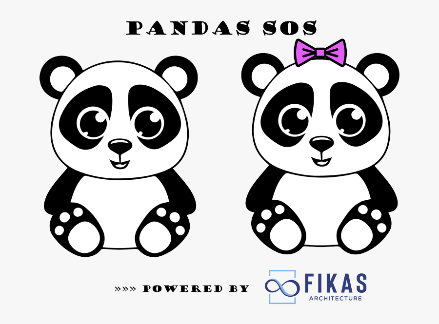 Cute Cartoon Panda, Transparent Clipart