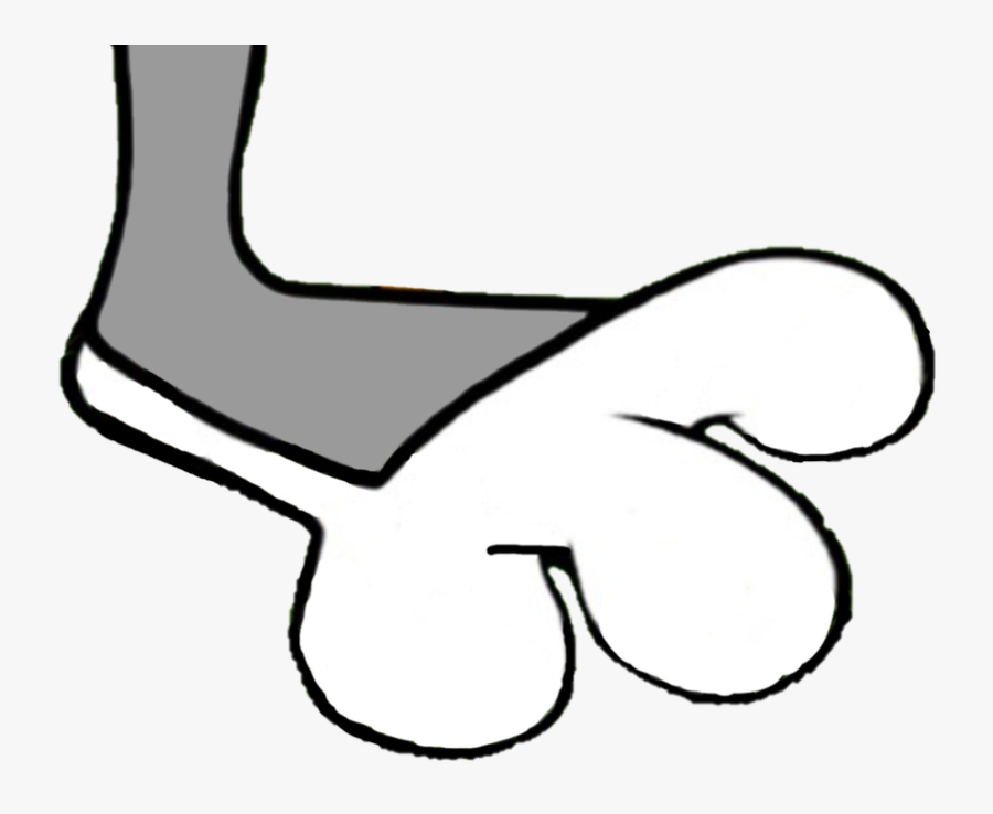 Bugs Bunny Toe Spread Left Foot - Bugs Bunny Feet, Transparent Clipart