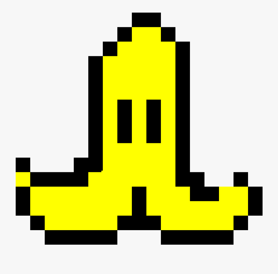 Mario Pixel Art Banana, Transparent Clipart