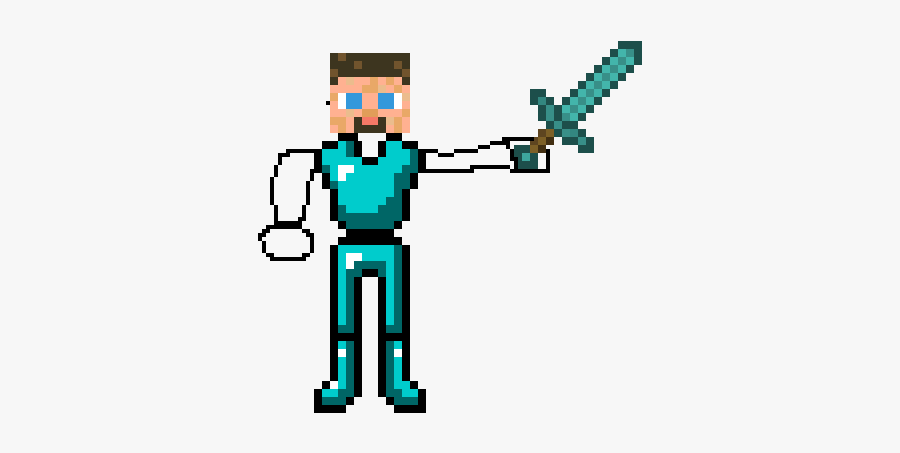 Minecraft Diamond Sword, Transparent Clipart
