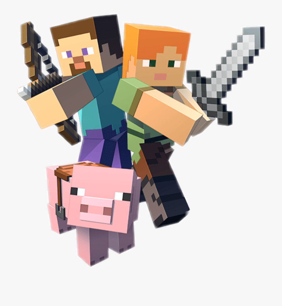 #minecraft#steve #alex - Minecraft Steve And Alex Png, Transparent Clipart