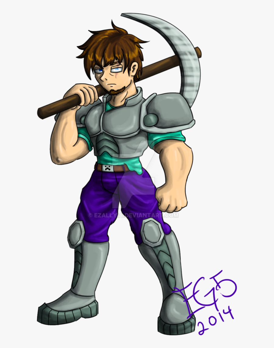 Clip Art Black And White Library Capt Steve By Dark - Anime Steve From Minecraft, Transparent Clipart