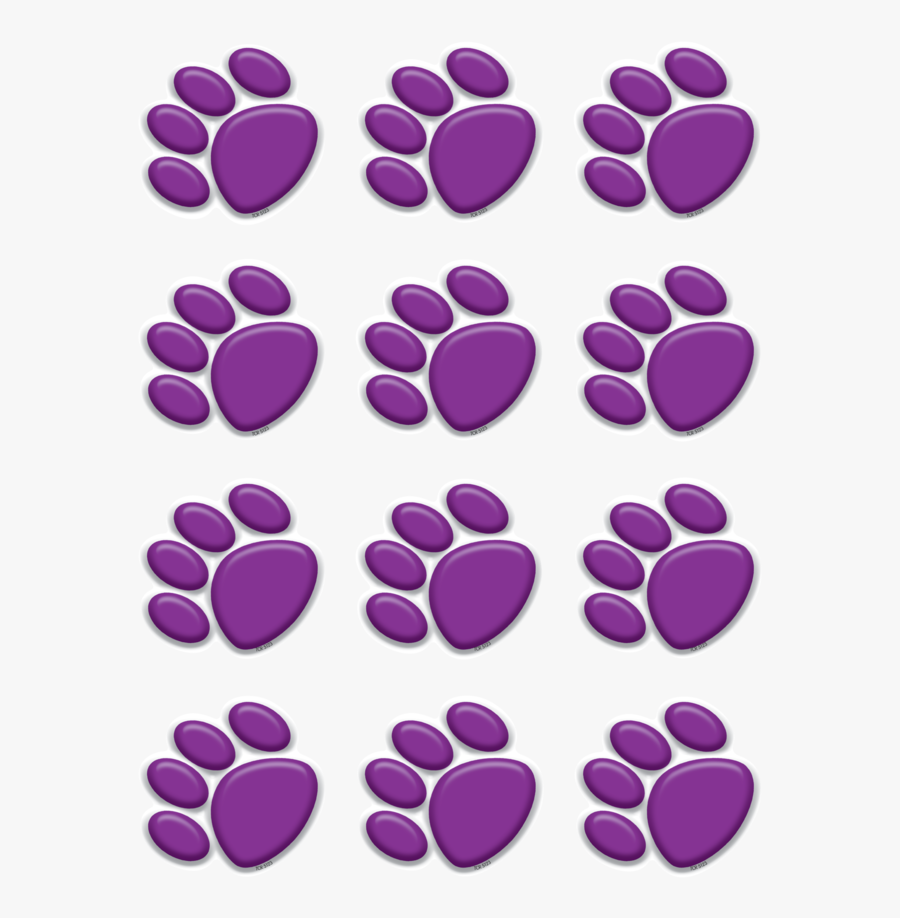 Tcr5123 Purple Paw Prints Mini Accents Image - Purple Paw Prints Accents, Transparent Clipart