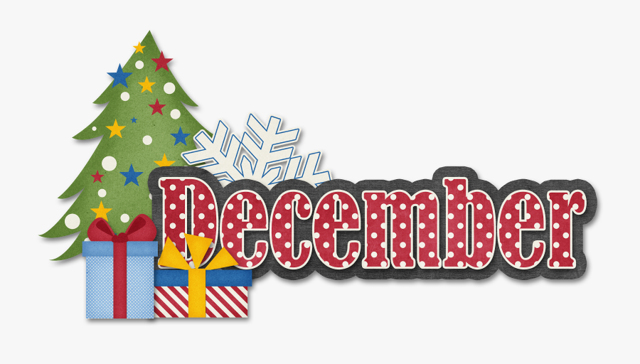 Christmas December Month Clip Art, Transparent Clipart