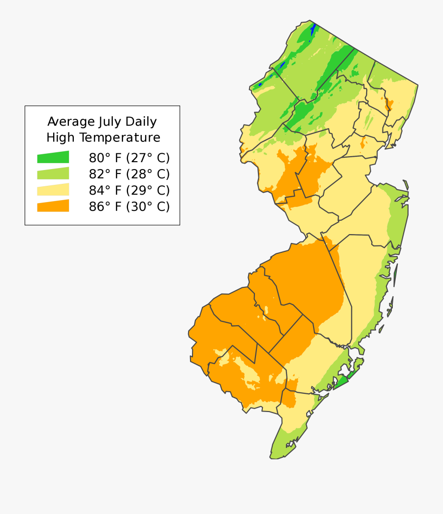 Atlas Of New Jersey - New Jersey Climate, Transparent Clipart