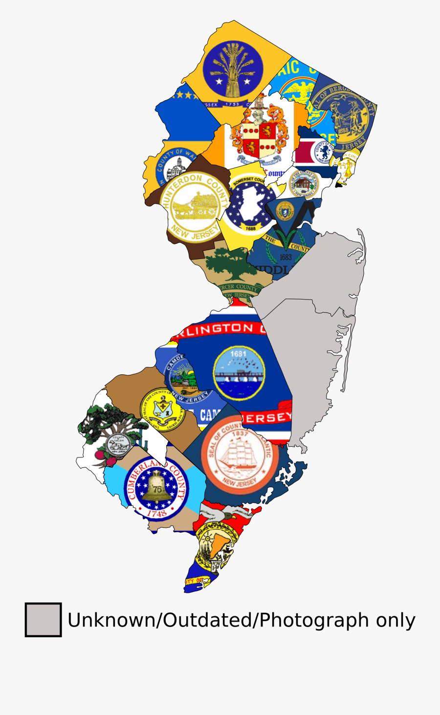 Clip Art Map Of New Jersey, Transparent Clipart