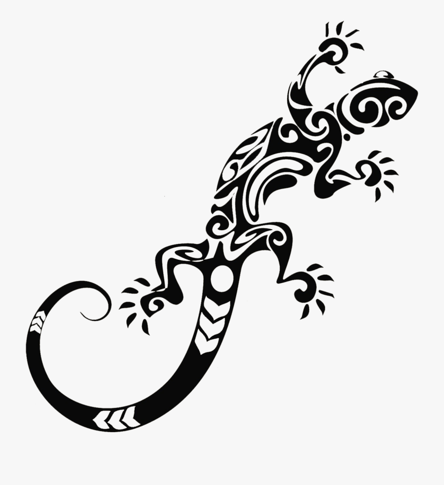 Lizard Black And White, Transparent Clipart