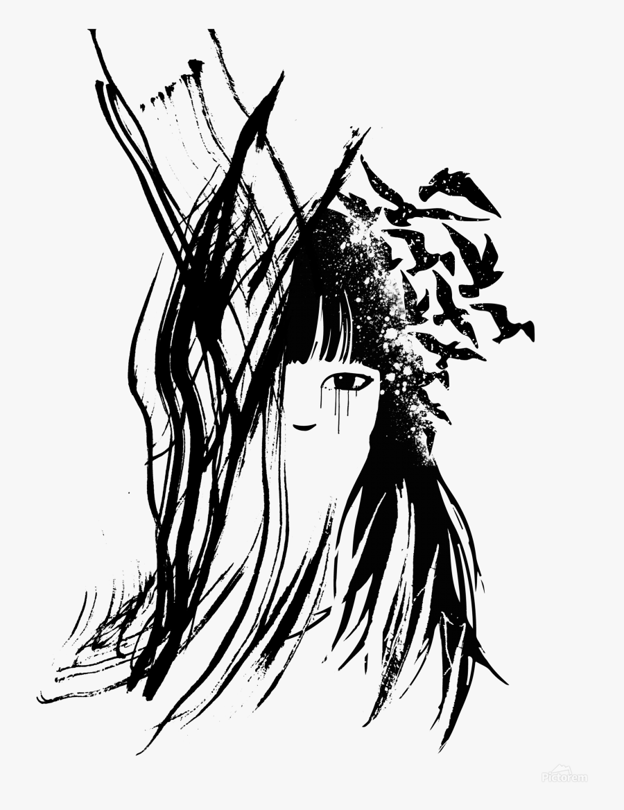 Drawing Lowriders Chola Frames Illustrations Hd Images - Abstract Girl Drawing, Transparent Clipart